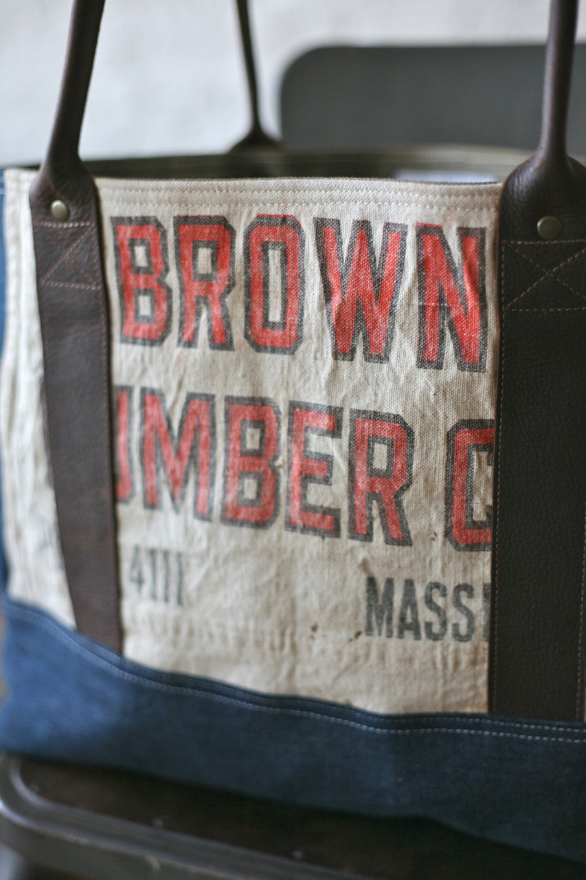 1940's era Denim & Work Apron Carryall