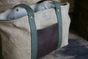 WWII era Canvas Zip-Top Carryall - SOLD