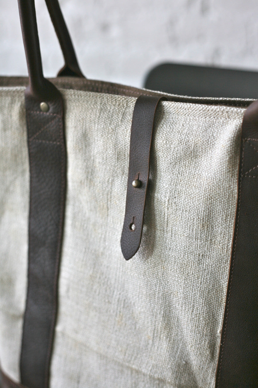 1940's era Linen Carryall