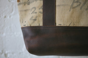 WWII era Canvas & Leather Carryall