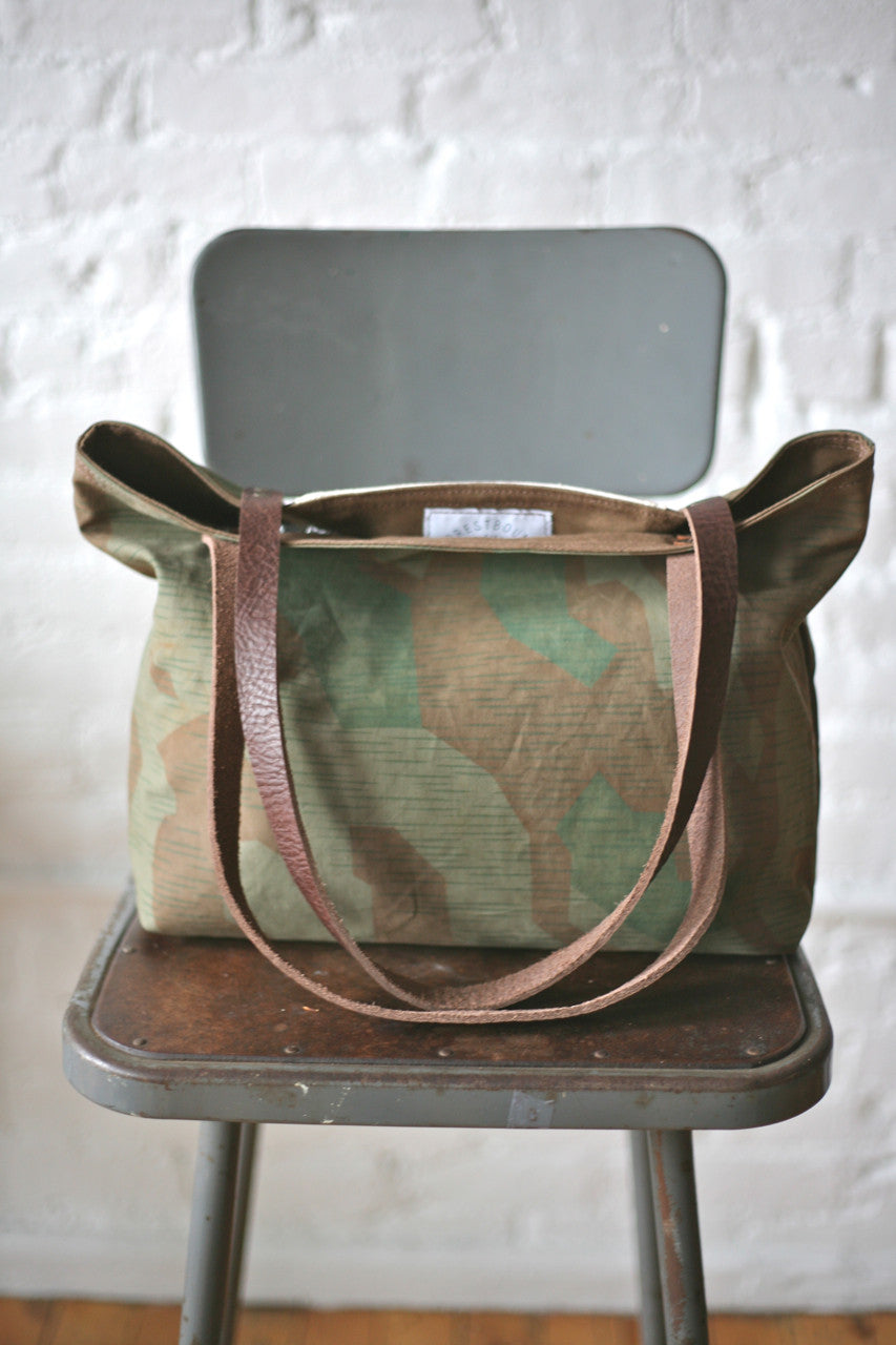 WWII era Camo & Work Apron Tote Bag