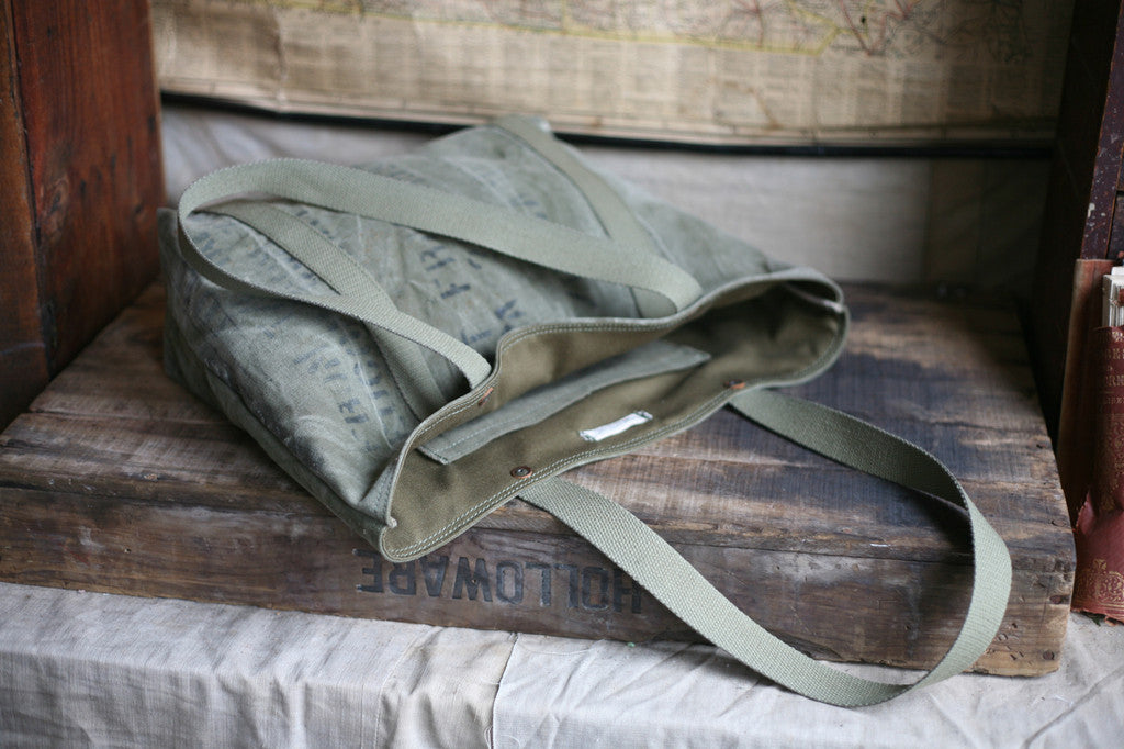 WWII era Canvas and Denim Carryall - SOLD