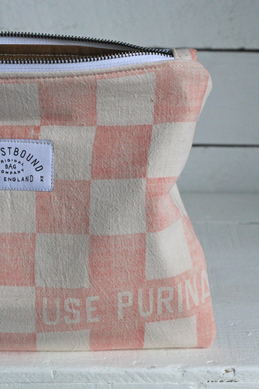 1950's era Farm Feedsack Utility Pouch