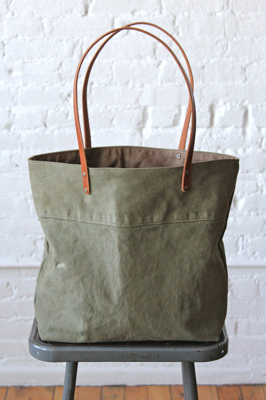 WWII era Military Canvas Pocket Tote Bag