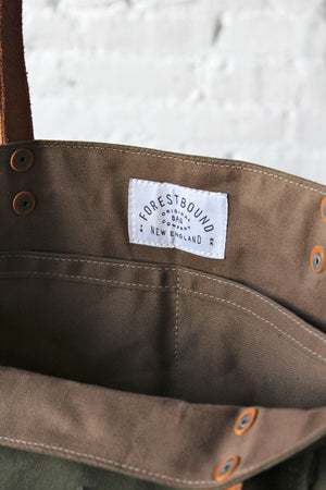 WWII era Military Canvas Pocket Tote Bag