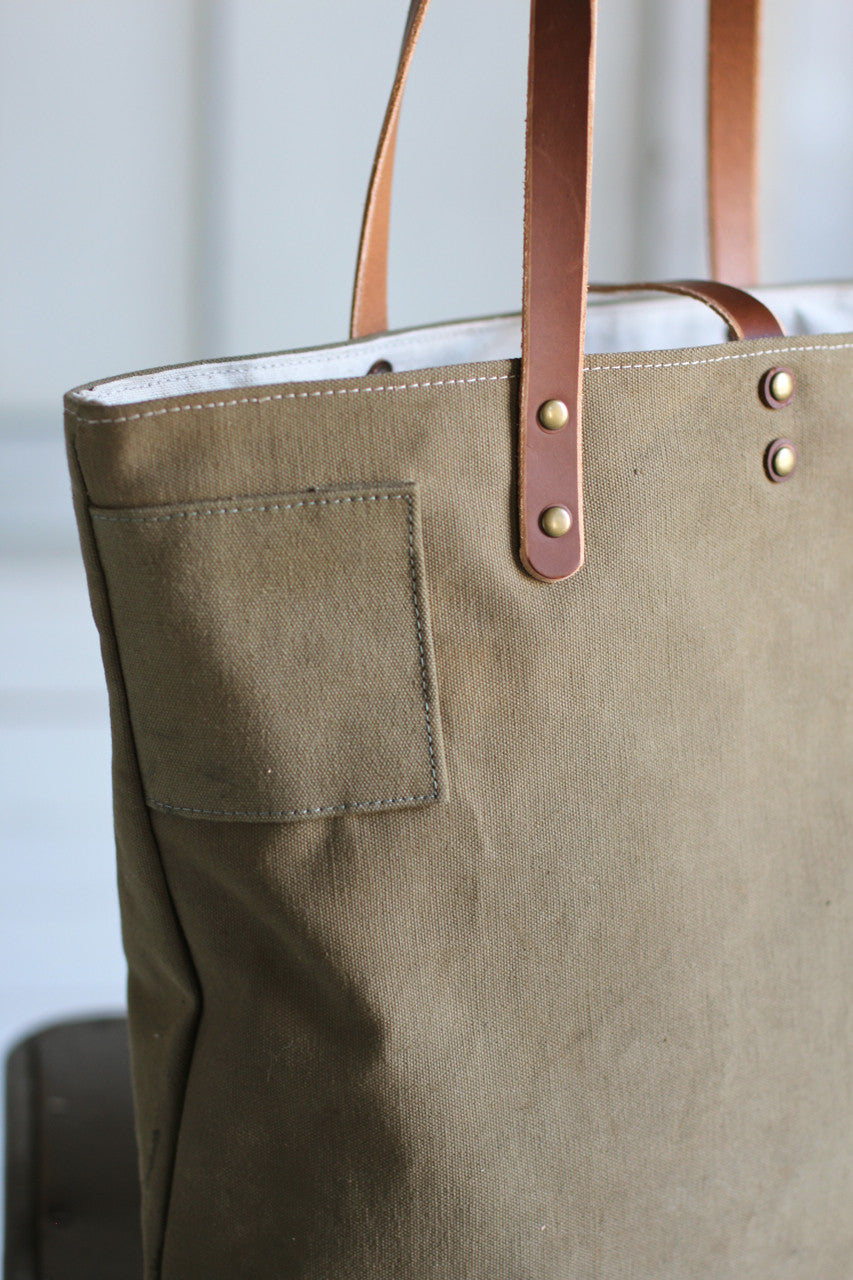 1950's era Military Canvas Tote Bag