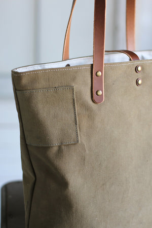 1950's era Military Canvas Tote Bag