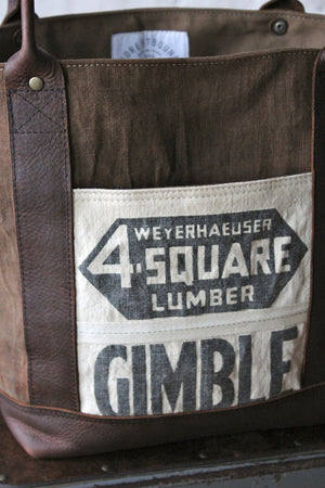 World War 1 era Canvas and Lumber Apron Carryall