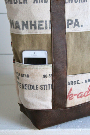 1940's era Canvas and Work Apron Carryall
