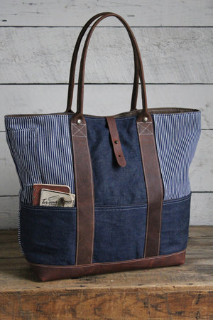 WWII era Denim & 1930's era Work Apron Carryall
