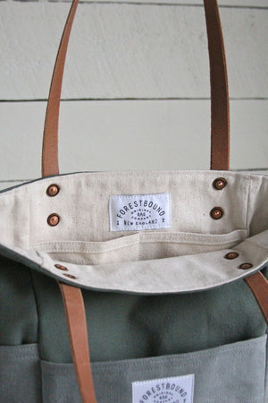 WWII era Canvas Pocket Tote Bag
