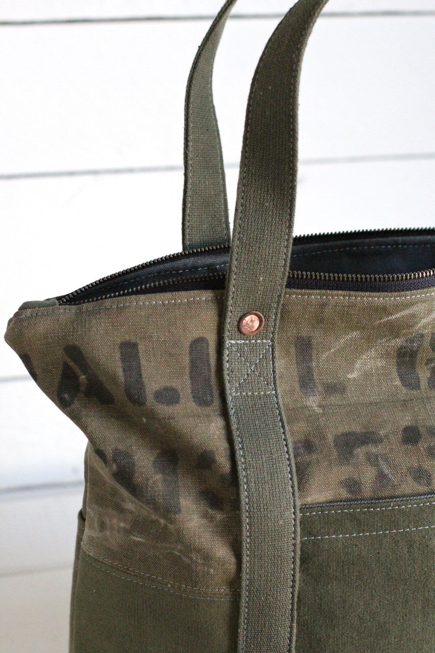 WWII era Canvas Travel Tote