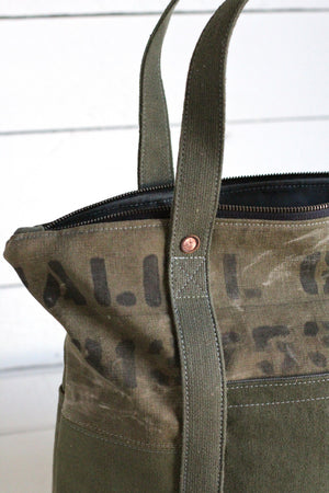 WWII era Canvas Travel Tote