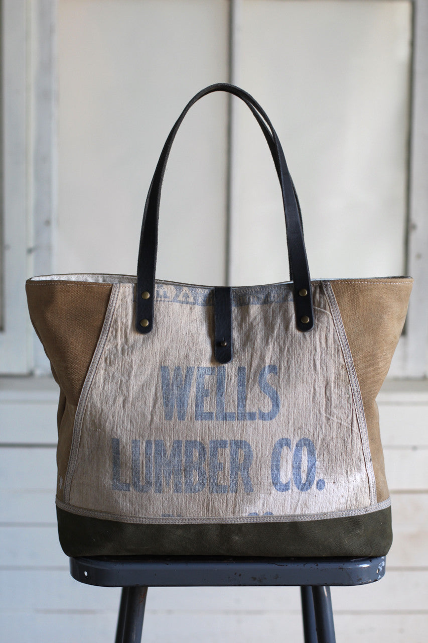 WWII era Canvas and Work Apron Carryall