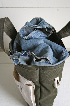 1940's era Canvas and Work Apron Carryall