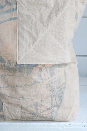 The Rambler Tote / 1940's era Patched Farm Feedsack