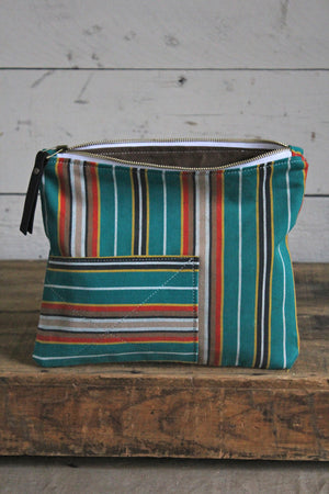1950's era Striped Canvas Utility Pouch
