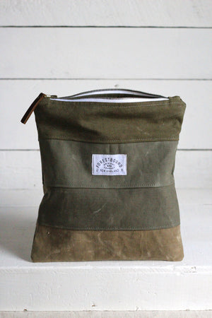 WWII era Striped Canvas Utility Pouch