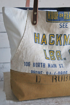 WWII era Canvas & Lumber Apron Carryall