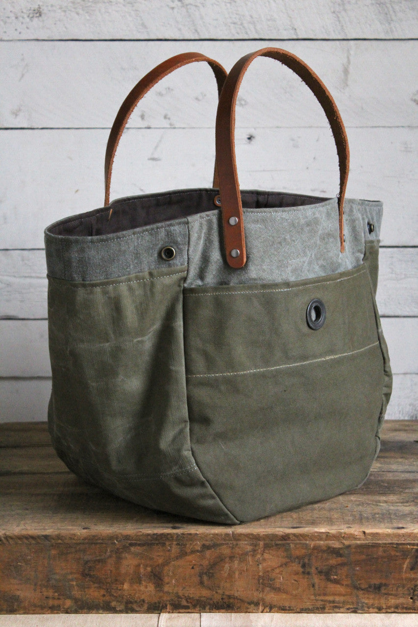 WWII era Convertible Canvas Tote Bag