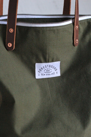 The Rambler Tote / WWII era Canvas & Cloud Camo