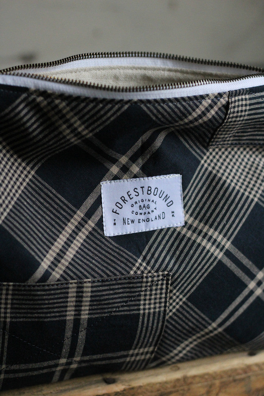 Deadstock Blue Plaid Pocket Utility Pouch