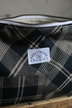 Deadstock Blue Plaid Pocket Utility Pouch