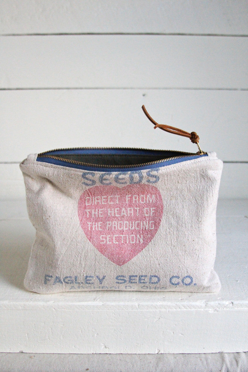 1950's era Feedsack Utility Pouch