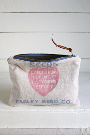 1950's era Feedsack Utility Pouch