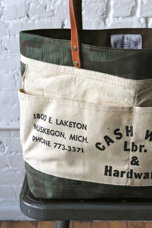 WWII era Camo and Work Apron Carryall