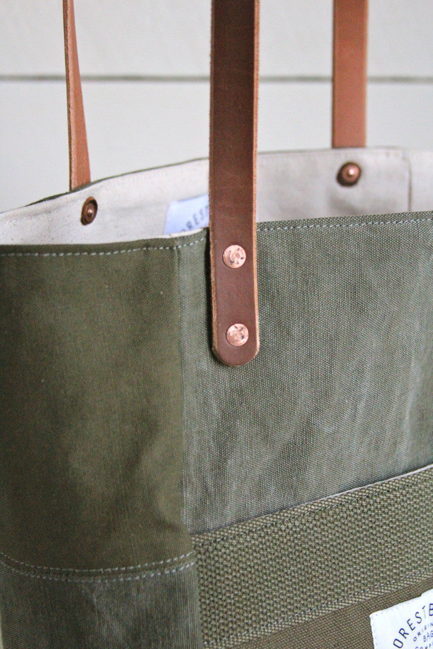 WWII era Canvas Pocket Tote