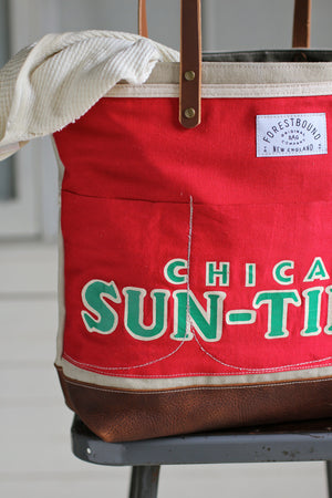 1950's era Canvas and Newspaper Apron Carryall