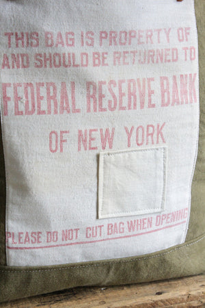 WWII era Canvas & Bank Bag Tote Bag