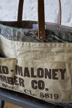 1960's era Camo & Work Apron Carryall