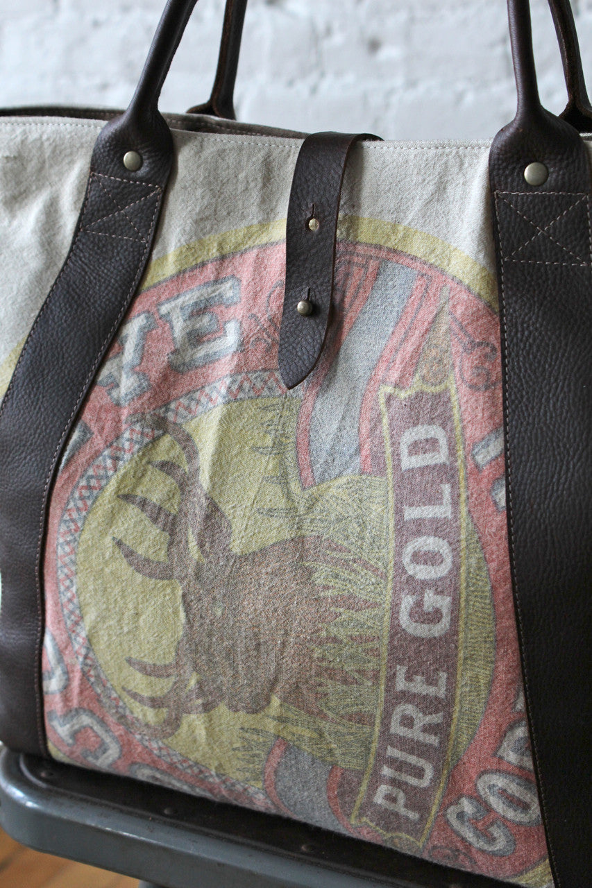 1940s era Feed Sack Carryall