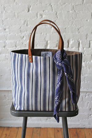 Liberty Stripe Cotton Tote Bag