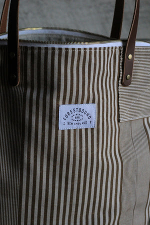 The Rambler Tote / Brown Stripe