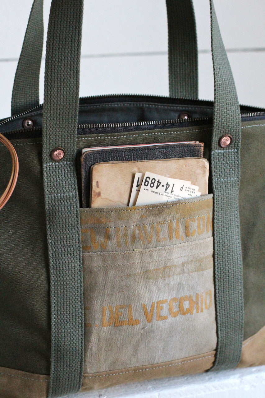 WWII era Canvas Travel Tote
