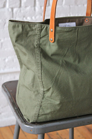 WWII era Two Tone US Military Canvas Tote Bag