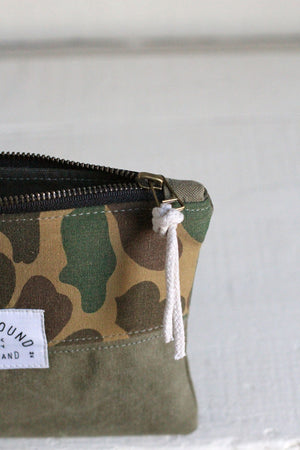 WWII era Canvas & Camo Utility Pouch