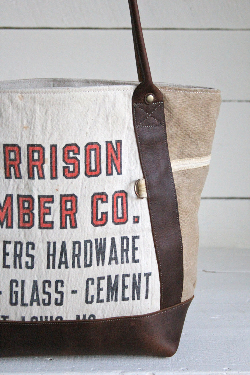 WWII era Canvas and Lumber Apron Carryall