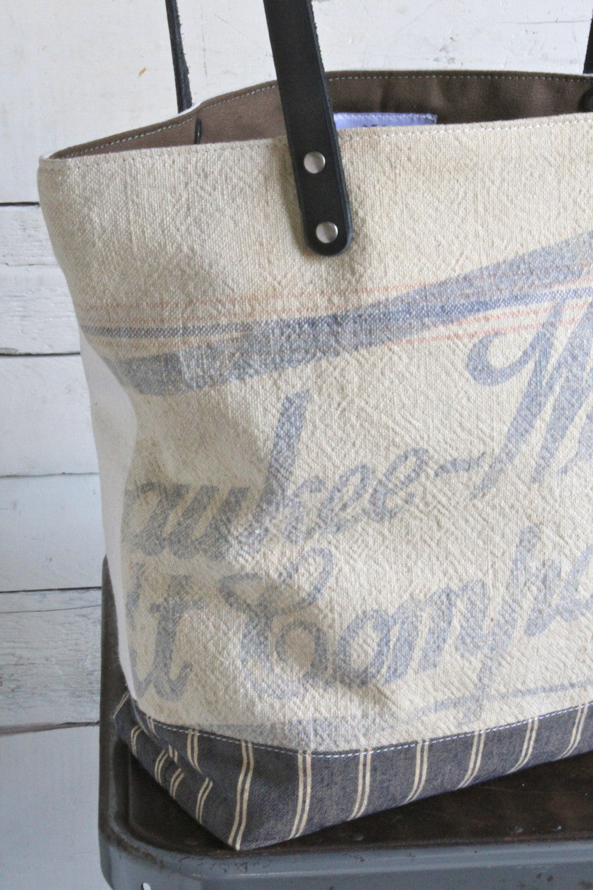 1940's era Feed Sack Tote Bag
