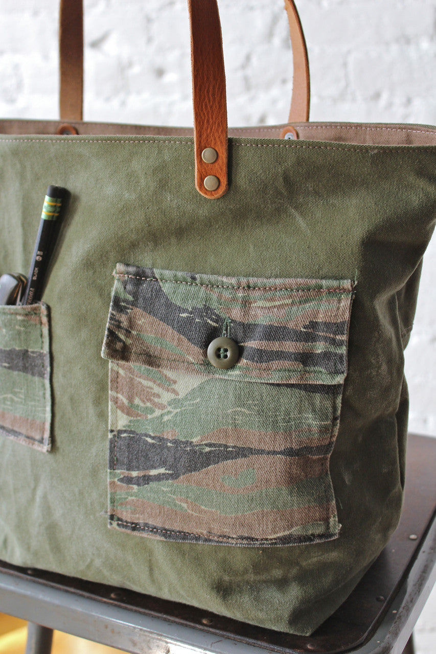 WWII era Canvas & Camo Carryall