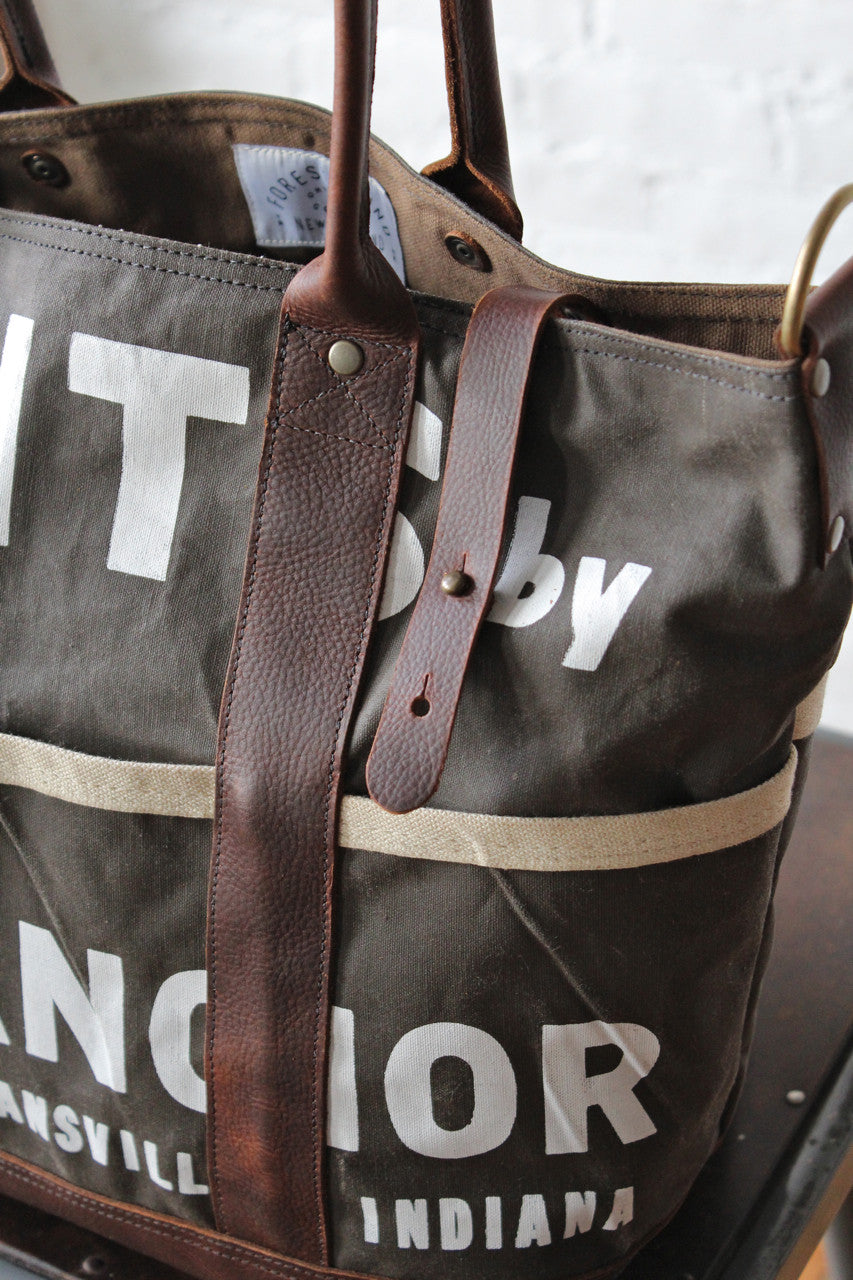 1940's era Waxed Canvas Promo Apron Weekend Bag