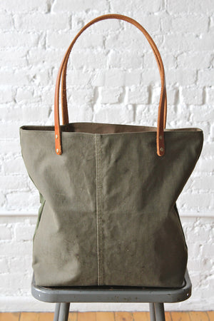 WWII era Two Tone US Military Canvas Tote Bag