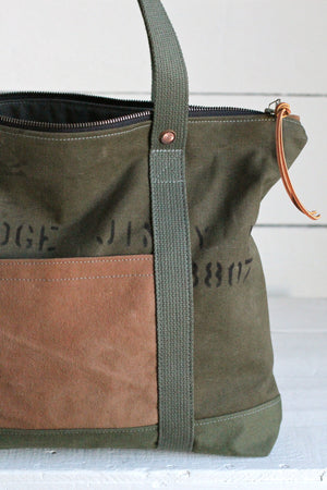 WWII era Canvas Travel Tote