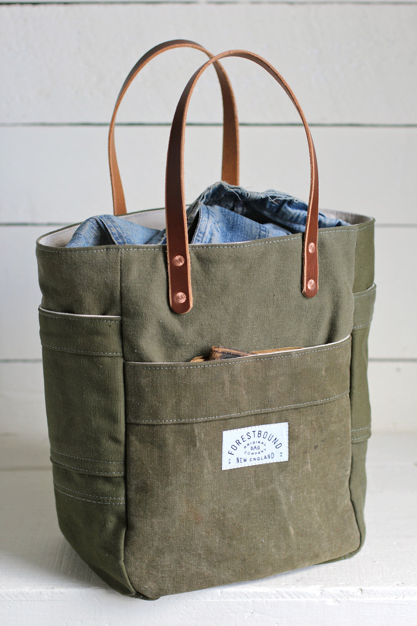 WWII era Canvas Pocket Tote