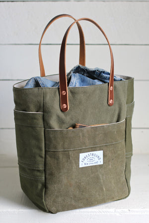 WWII era Canvas Pocket Tote