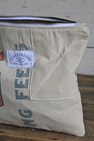 1950's era Feed Sack Utility Pouch