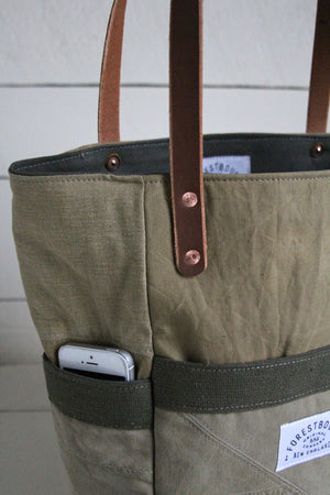 WWII era Canvas Pocket Tote Bag